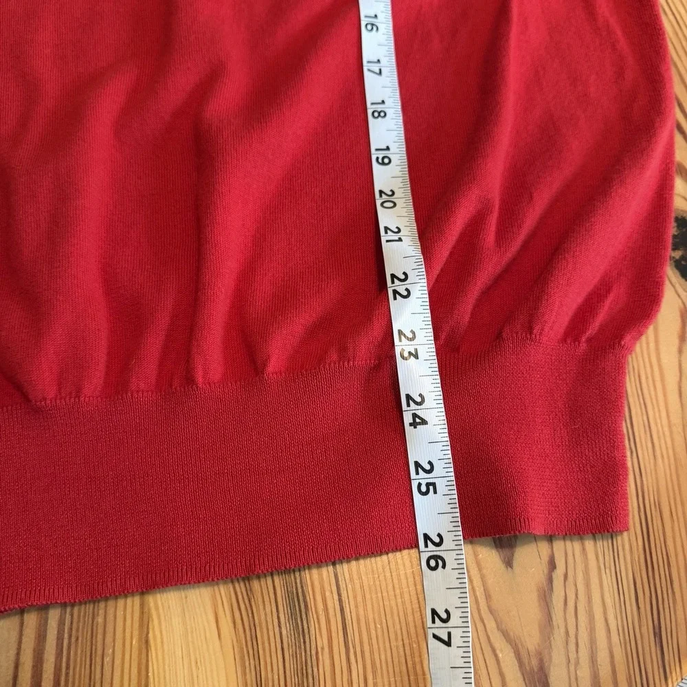Polo Ralph Lauren Men's Small Crewneck Sweater Red 100% Pima Preppy Academia